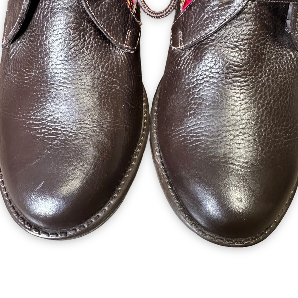 Killasumaq Mister Stenholm Dark Brown Leather Booties Serape Fabric Size EU 39 - Picture 14 of 17